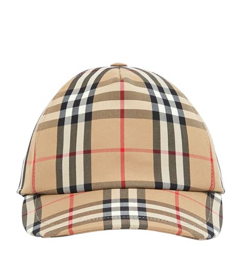 burberry logo detail vintage check baseball cap|burberry baseball cap measurements.